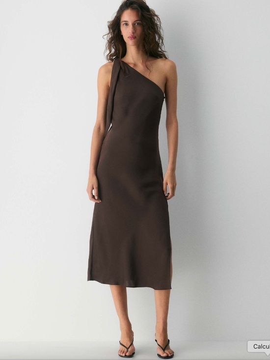 Aritzia Dresses & Skirts - Aritzia Champagne One-Shoulder Satin Dress - NWT